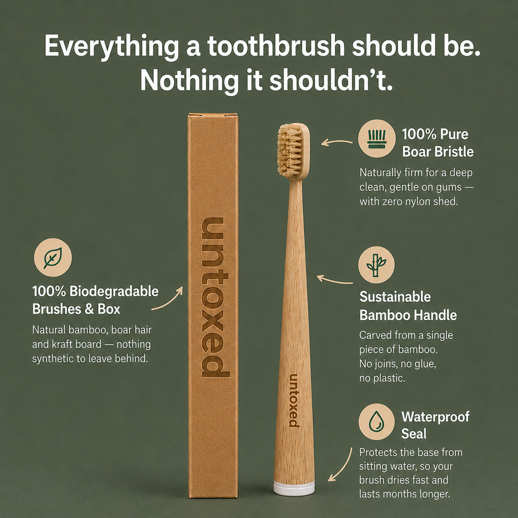 Untoxed - Boar Bristle & Bamboo Toothbrush