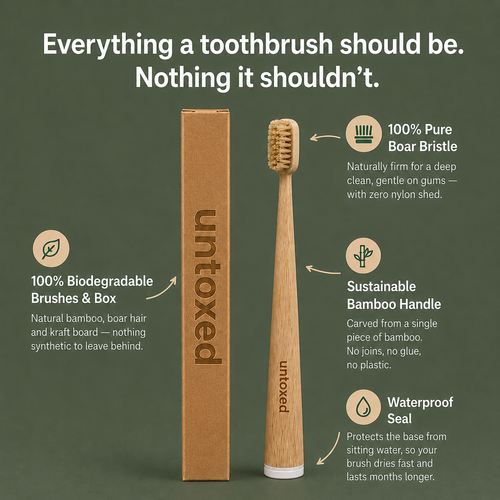 Untoxed - Boar Bristle & Bamboo Toothbrush