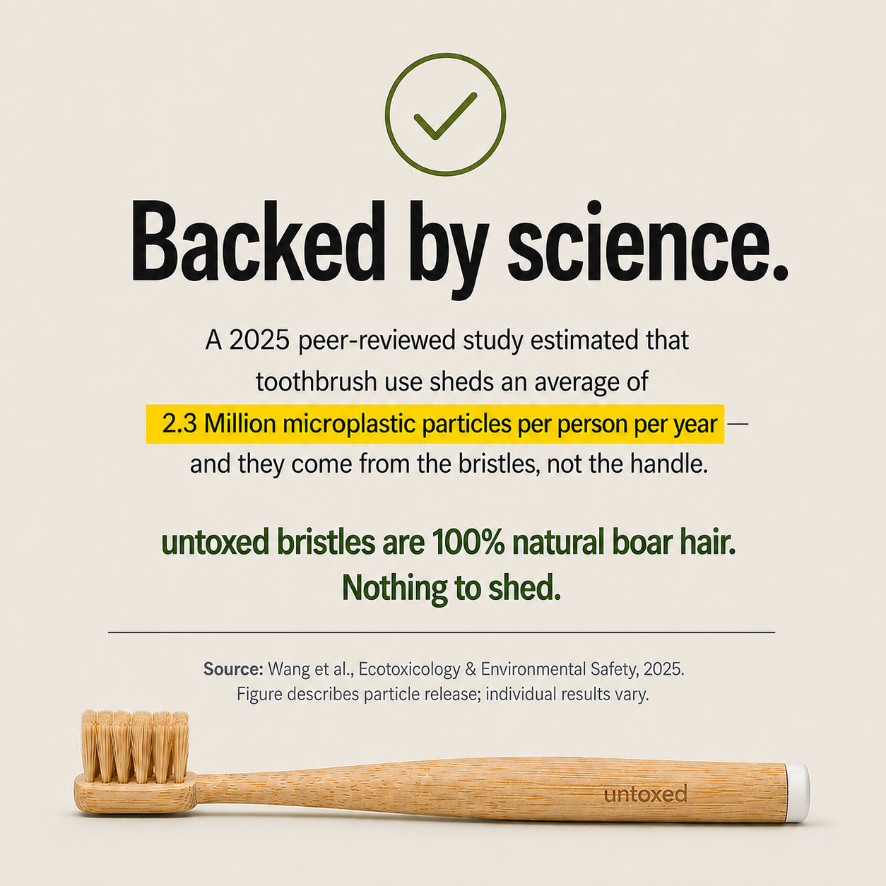Untoxed - Boar Bristle & Bamboo Toothbrush