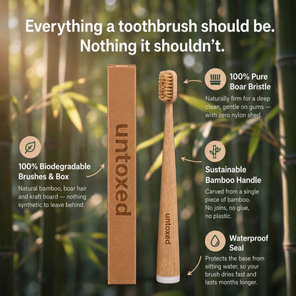 Untoxed - Boar Bristle & Bamboo Toothbrush