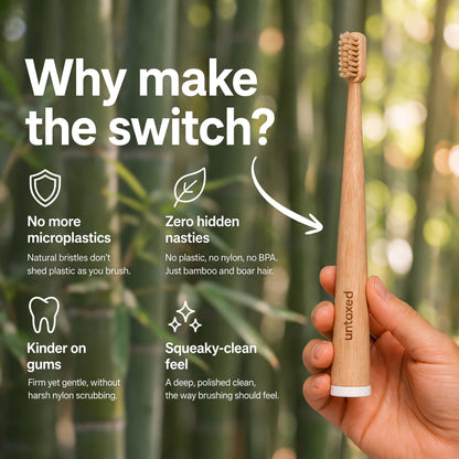 Untoxed - Boar Bristle & Bamboo Toothbrush